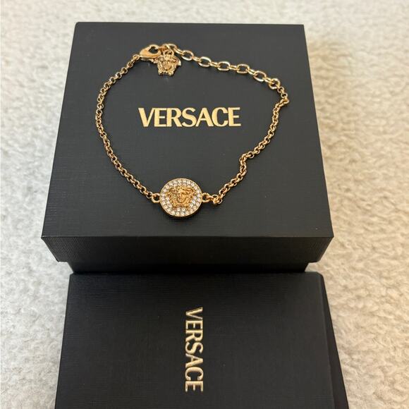 Versace Gold Medusa Bracelet with Crystal Details - Picture 1 of 4